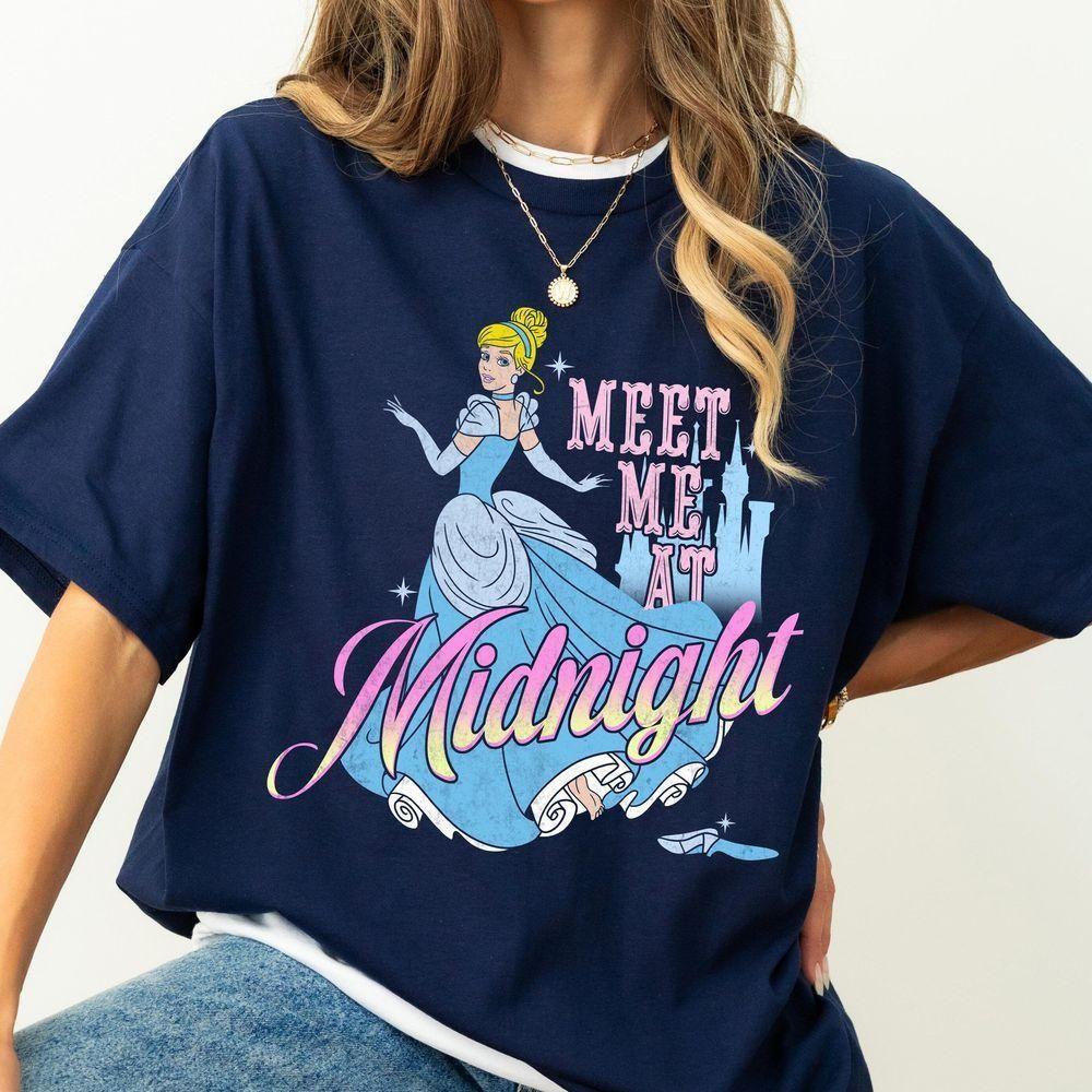 Princess Cinderella Meet Me At Midnight Vintage Disney Vuitino Shirt